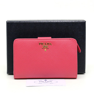 프라다 사피아노 월릿 중지갑 핑크 여성 1ML225 (미사용제품)